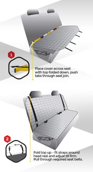 Drive EzyDog Car Seat Cover - Fitting Instructions long