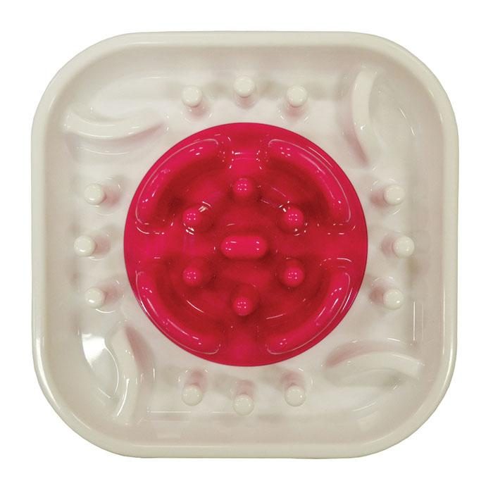 Scream Slow Feed Interactive Dog Bowl Pink Top
