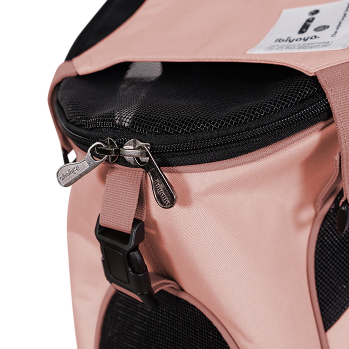 Ibiyaya Ultralight Backpack Pet Carrier Coral Pink Detail
