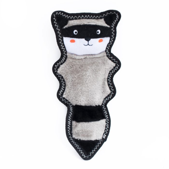 ZippyPaws Z-Stitch Skinny Peltz Raccoon Tough Dog Toy
