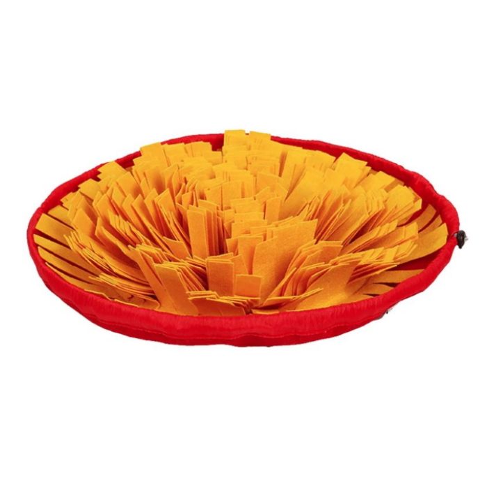 Round Cinch Top Snuffle Mat Bowl_Yellow