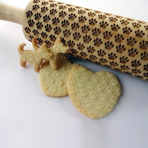 Embossed Wooden Rolling Pins_Dog Paw