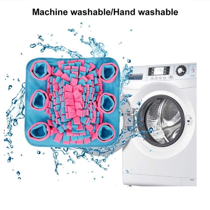 Dog Snuffle Activity Mat Pink_Blue Machine washable
