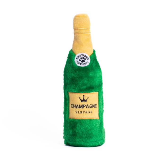 Zippy Paws Crusherz Dog Toy - Champagne Bottle
