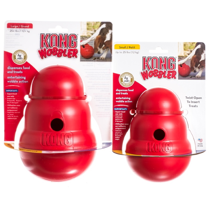 Kong Wobbler Treat Dispensing Dog Toy_two sizes