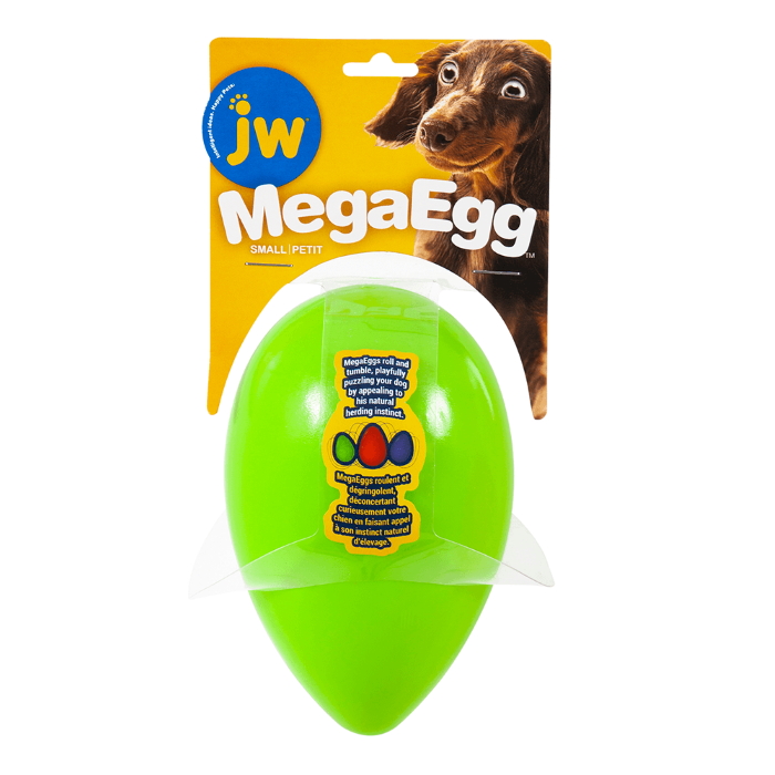 JW Mega Egg Dog Toy Small Green_packaging