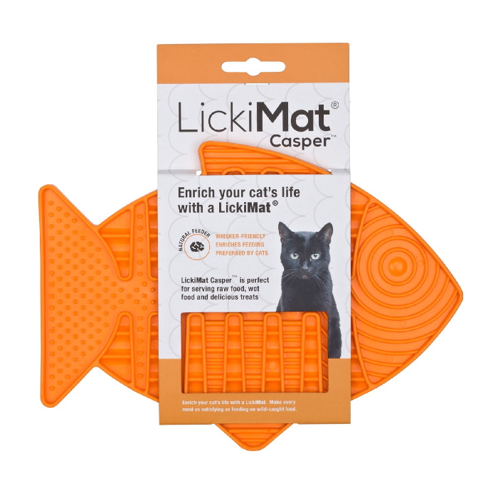 LickiMat For Cats Casper Orange Packaging