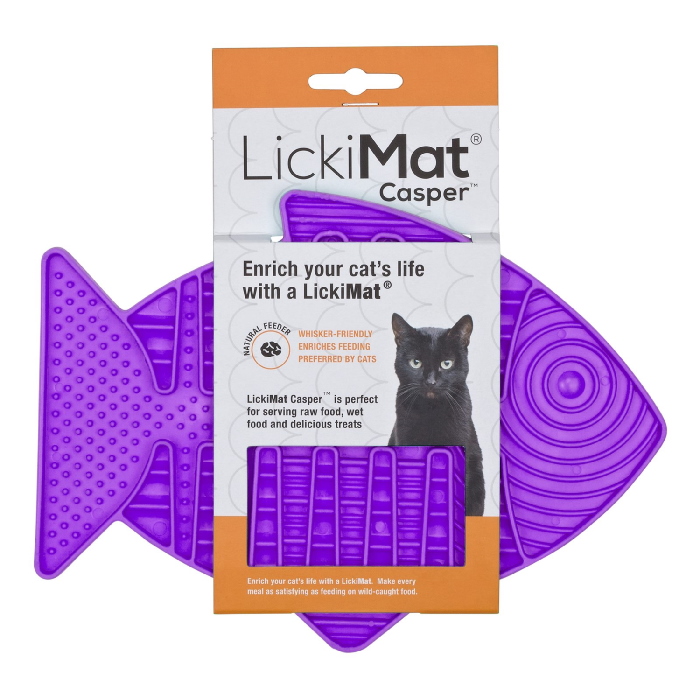 LickiMat For Cats Casper Purple Packaging