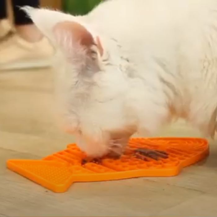 LickiMat for cats Orange