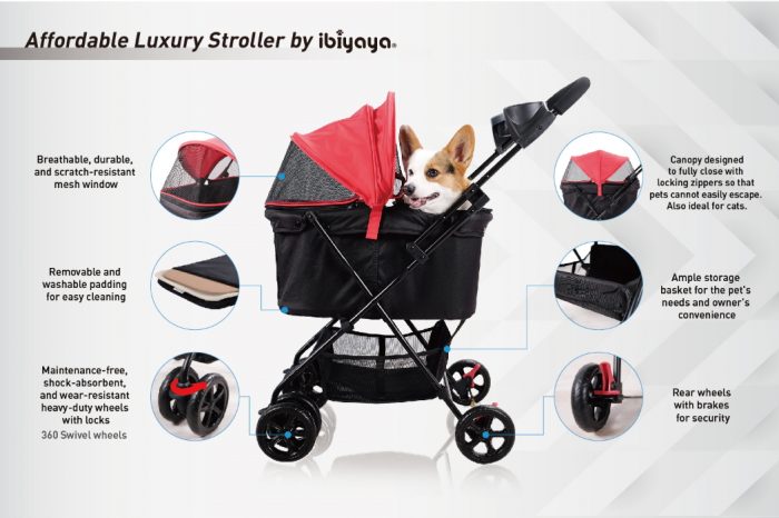 Easy Strolling Dog Pram Red Rouge Features 1