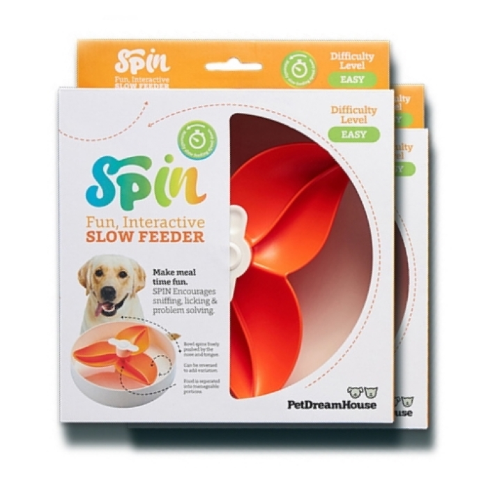SPIN Slow Feeder Bowl for Dogs FLOWER