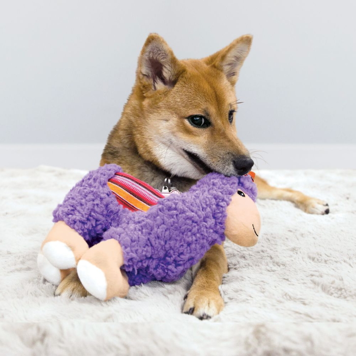KONG Sherps Plush Dog Toy Llama LS
