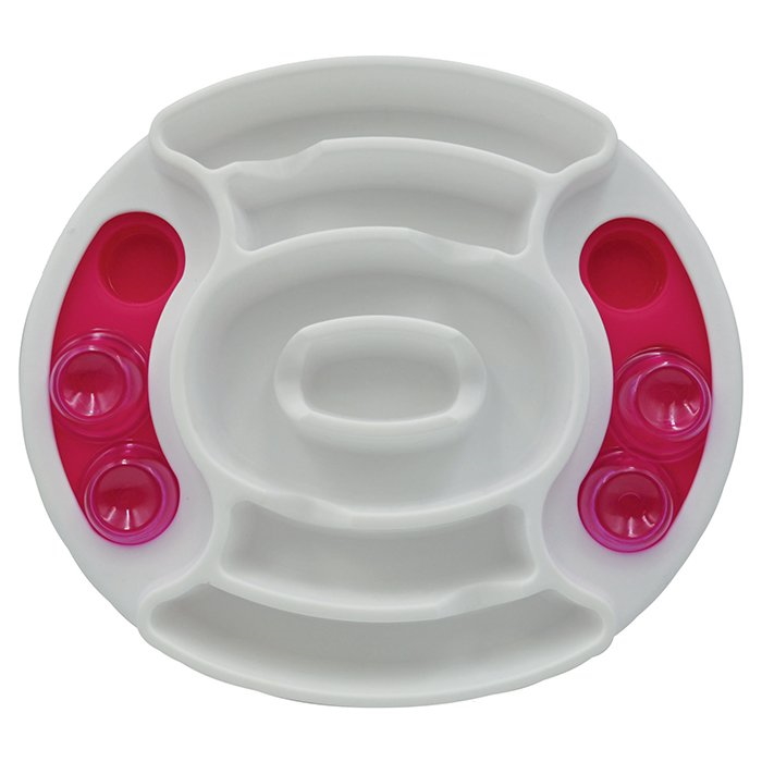 Scream Slow Feed Interactive Dog Puzzle Bowl_Pink Top