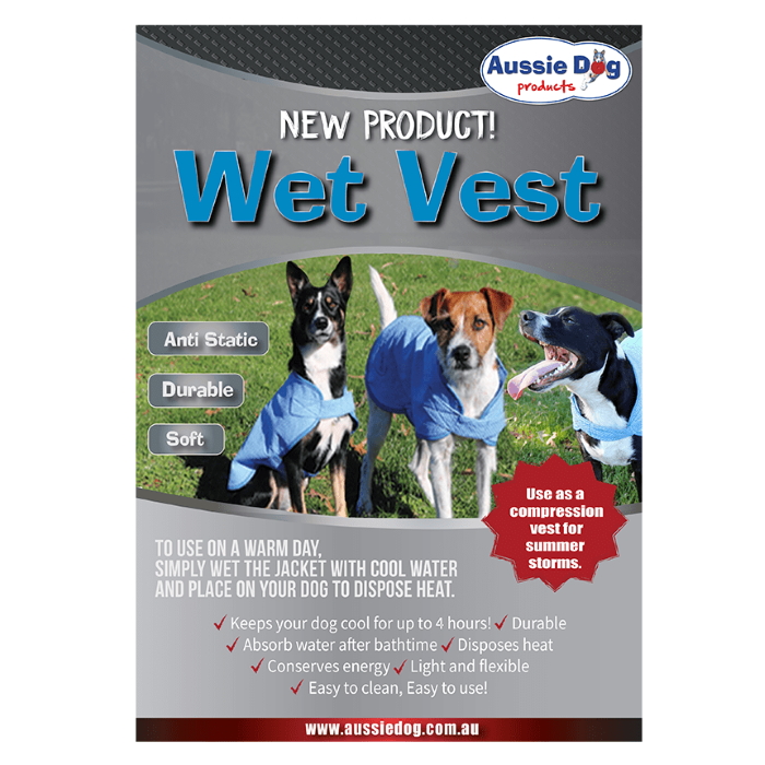 Aussie Dog Wet Vest Dog Cooling Coat