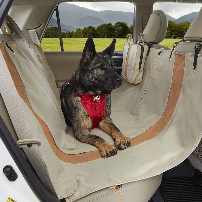 Kurgo Wander Hammock Dog Car seat protector_Hampton Sand