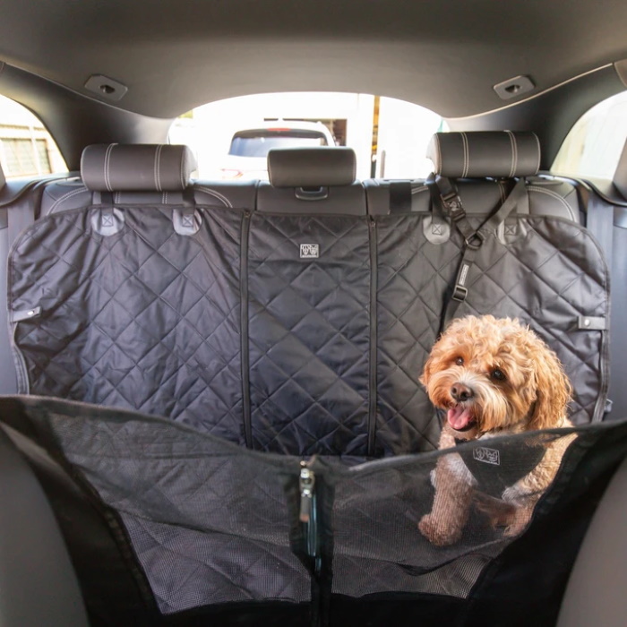 Big Little Dogs Hammock With Door Guards Mesh Window Dogculture - Dog Seat Cover Hammock With Mesh Window