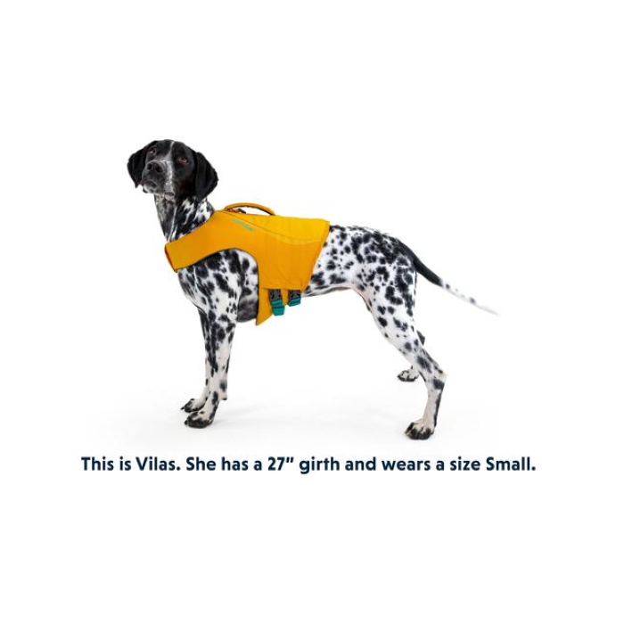 Ruffwear Float-Coat-Size guide on dogs - SML