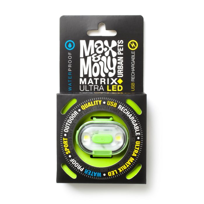 Max & Molly LED Dog Collar Safety Light_Lime Green