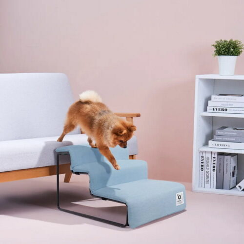 Ibiyaya Everest Pet Stairs for dogs_Dusty Blue