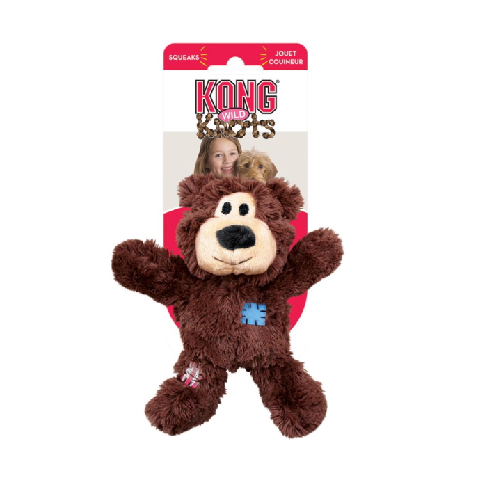 KONG Wild Knots Bear Dog Toy_Brown
