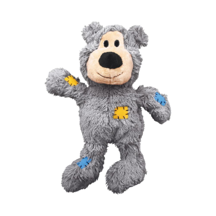 KONG Wild Knots Bear Dog Toy_Grey