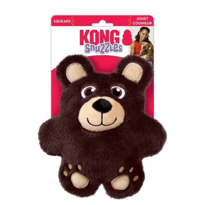 Kong Snuzzles Bear plush dog toy_packaging
