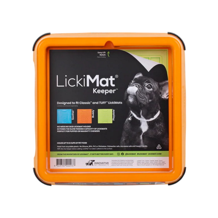 LickiMat Keeper indoor_Lickimat Pad Holder_Orange Packaging
