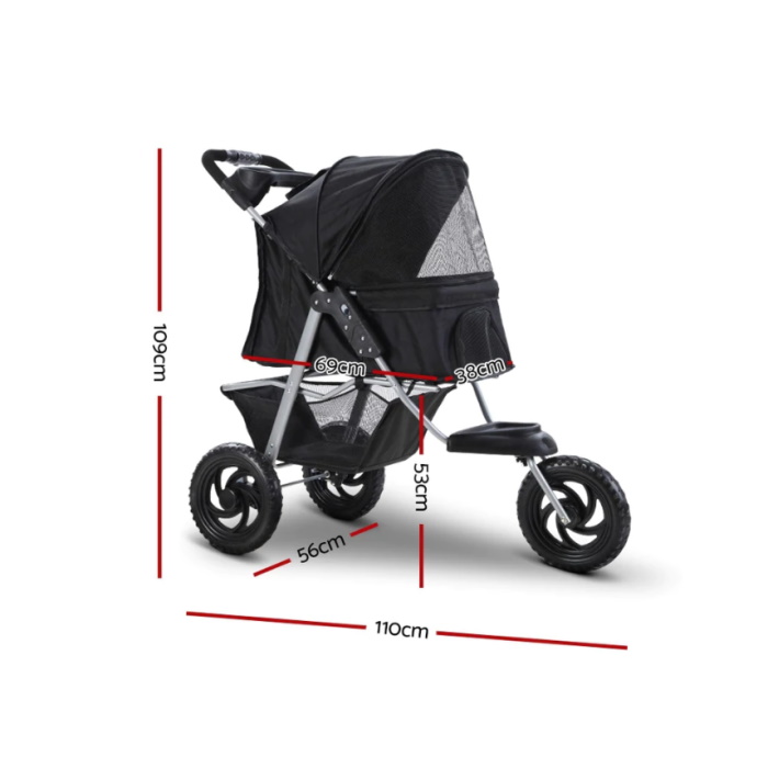i.pet 3 wheeler foldable stroller pet pram_dimensions