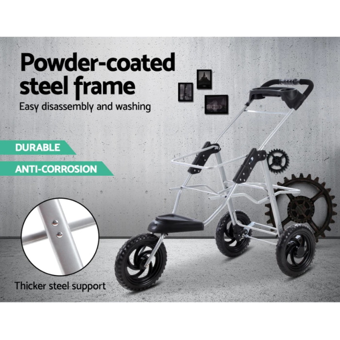i.pet 3 wheeler foldable stroller pet pram_steel frame