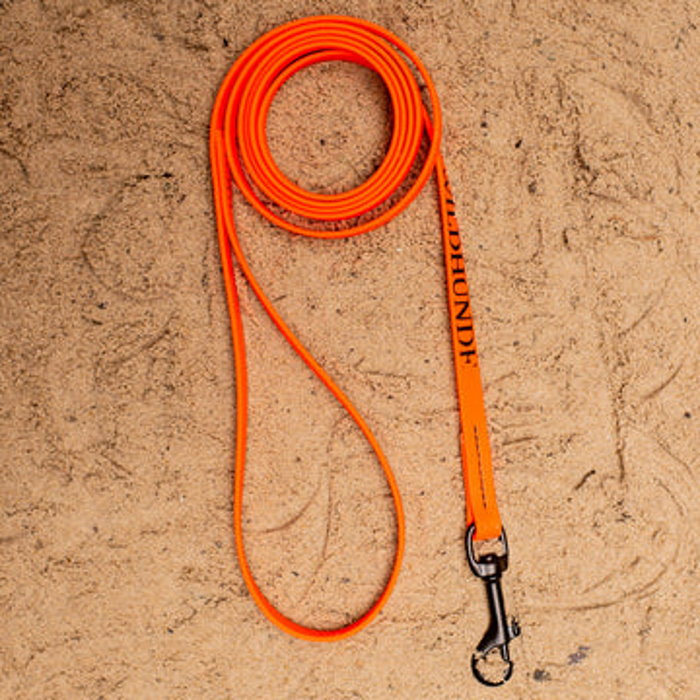 Biothane waterproof dog leash orange