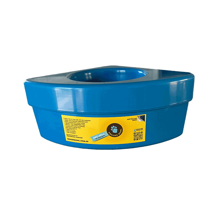K9 Cruiser Corner Bowl Dog bowl Blue