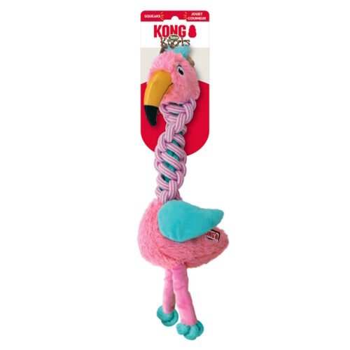 KONG Knots Twist Flamingo Dog Toy MedLrg_packaging