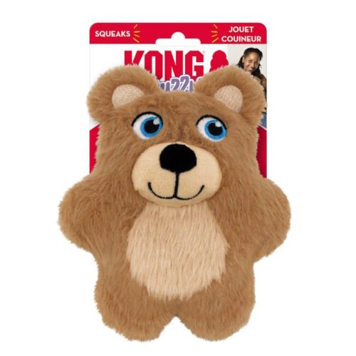 KONG Snuzzles Kiddos Teddy Bear Plush Squeaker Dog Toy