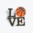 I Love Basketball Shoe Charm