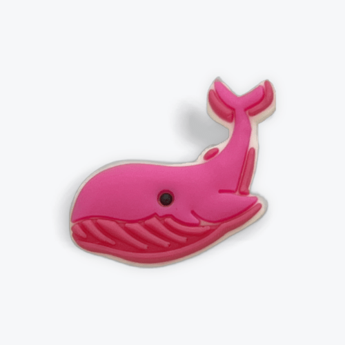 Pink Whale Shoe Charm
