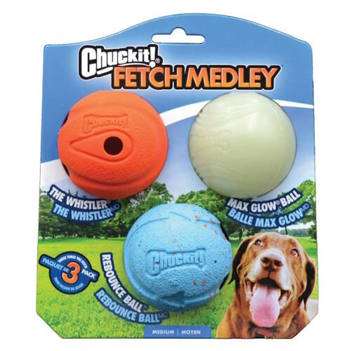 Chuckit fetch medley dog toys medium 3 pack_gen 1