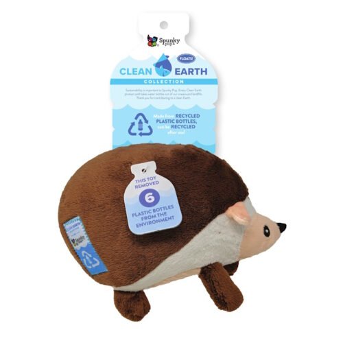 Spunky Pup Clean Earth Dog Toy_Hedgehog Large