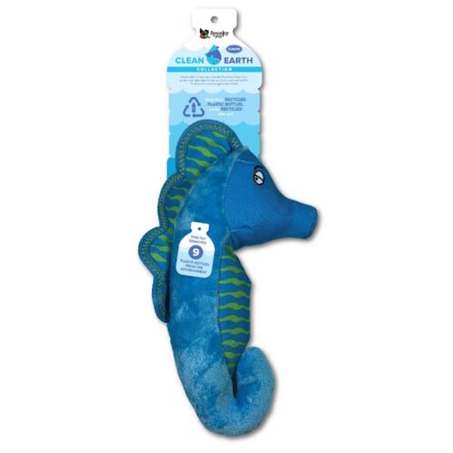 Spunky Pup Clean Earth Dog Toy_Seahorse Large