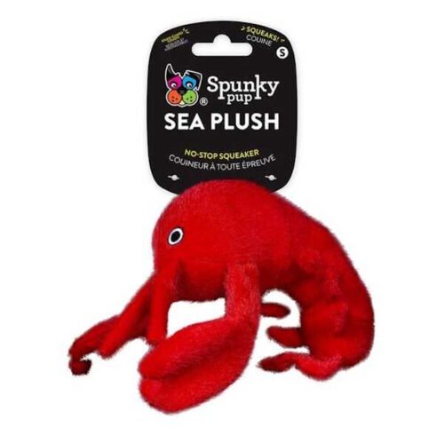 Spunky Pup Sea Plush Lobster Dog Toy SML