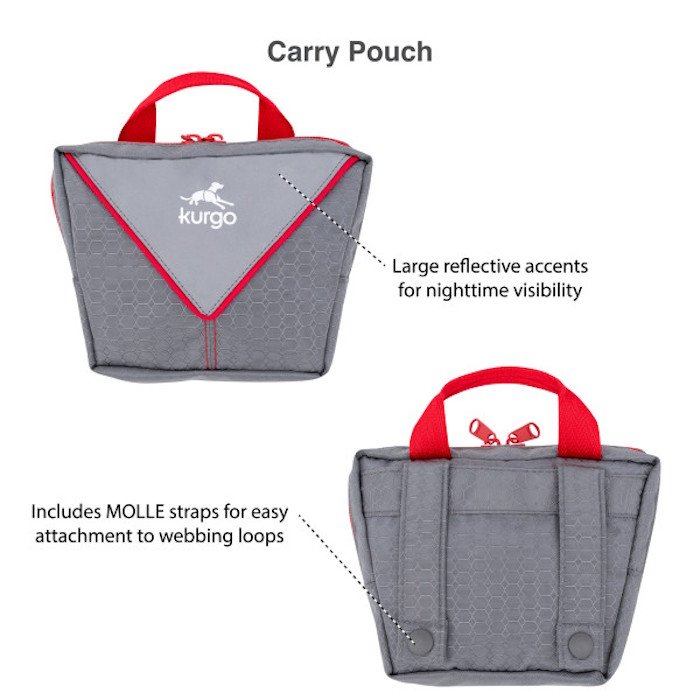 Kurgo Ridgeline Tie Out Camping Dog Tether carry pouch